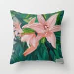 Throw Pillow - Garden Flowers Design
